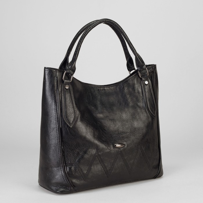 Сумка женская, отдел на молнии, наружный карман, цвет чёрный