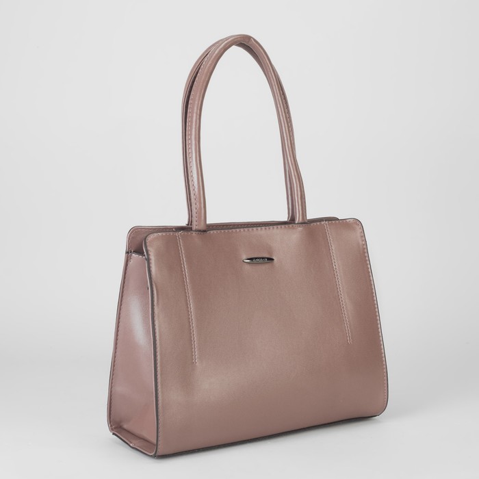 Сумка женская, отдел с перегородкой на молнии, наружный карман, цвет пудровый