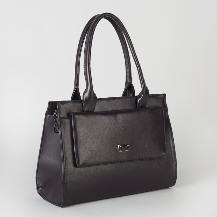 Сумка женская, отдел с перегородкой на молнии, 2 наружных кармана, цвет кофе