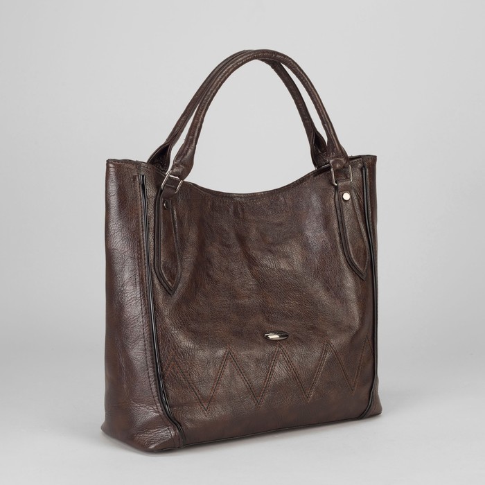 Сумка женская, отдел на молнии, наружный карман, цвет коричневый