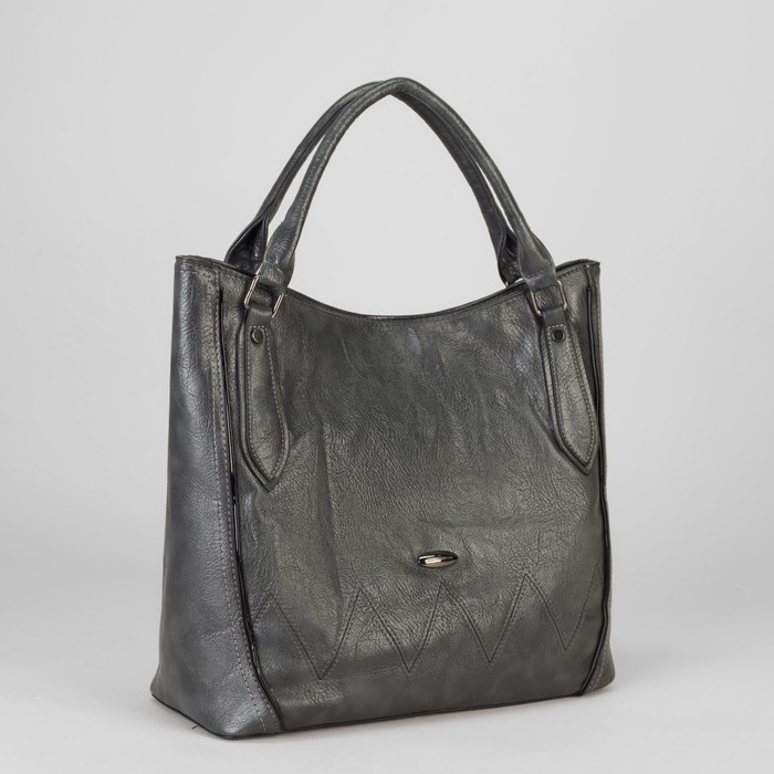 Сумка женская, отдел на молнии, наружный карман, цвет серебристый