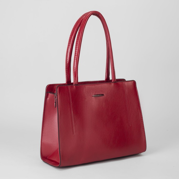 Сумка женская, отдел с перегородкой на молнии, наружный карман, цвет красный