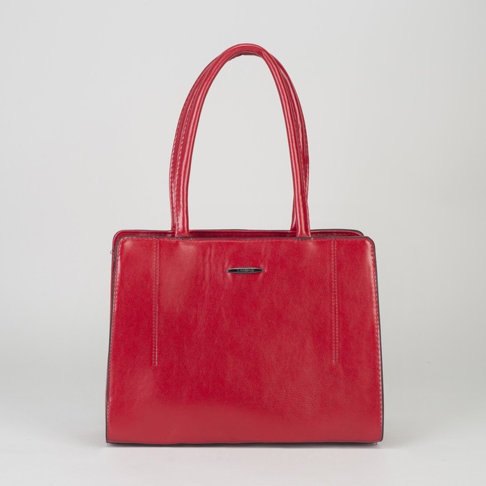 Сумка женская, отдел с перегородкой на молнии, наружный карман, цвет красный