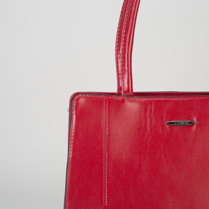 Сумка женская, отдел с перегородкой на молнии, наружный карман, цвет красный