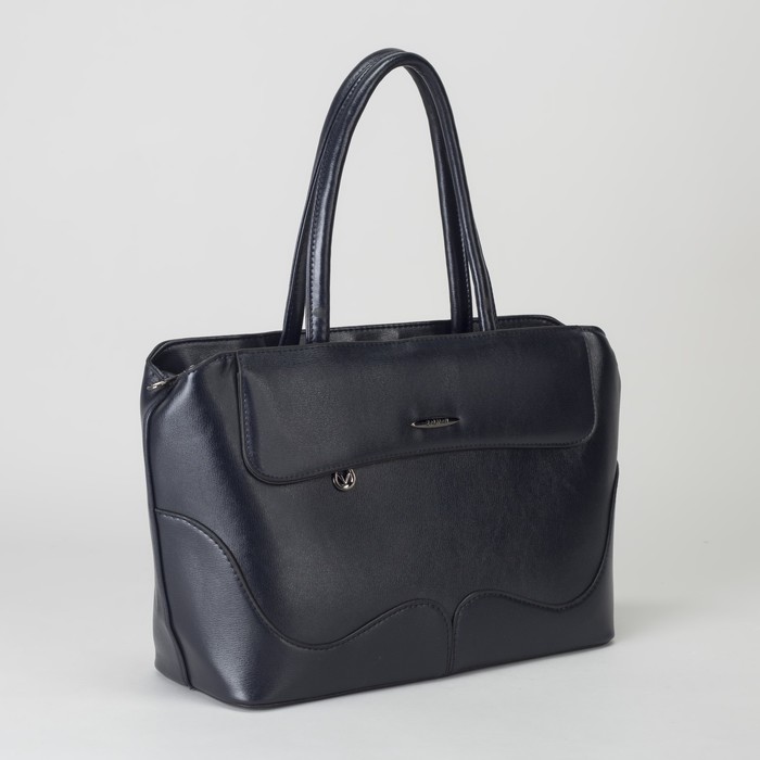 Сумка женская, отдел с перегородкой на молнии, 2 наружных кармана, цвет синий