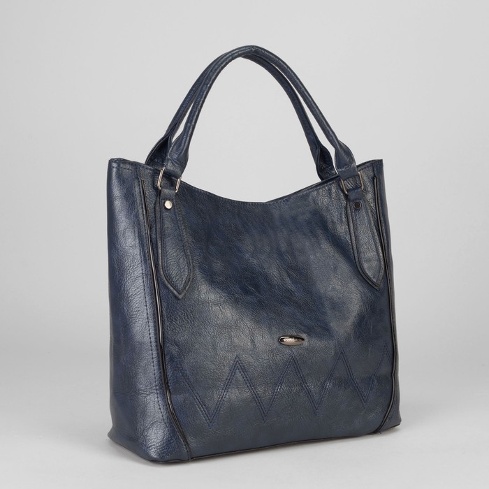 Сумка женская, отдел на молнии, наружный карман, цвет синий