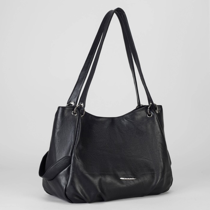 Сумка женская, отдел с перегородкой на молнии, наружный карман, цвет чёрный