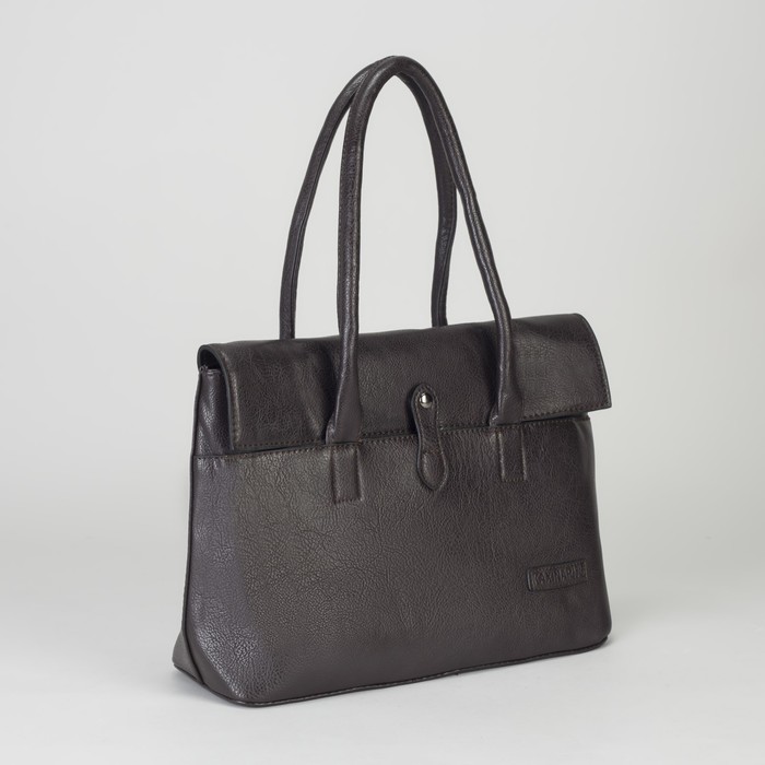 Сумка женская, отдел на молнии, 2 наружных кармана, цвет коричневый