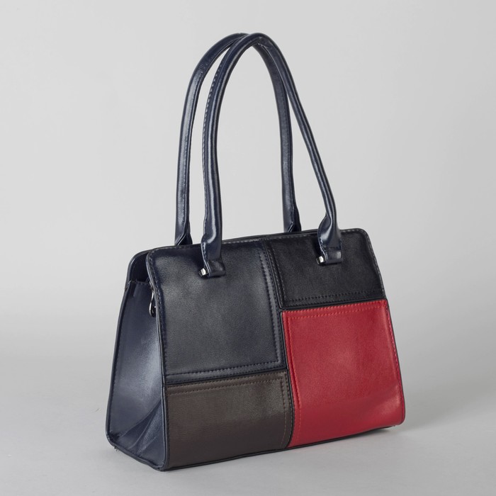 Сумка женская, отдел с перегородкой на молнии, наружный карман, цвет синий