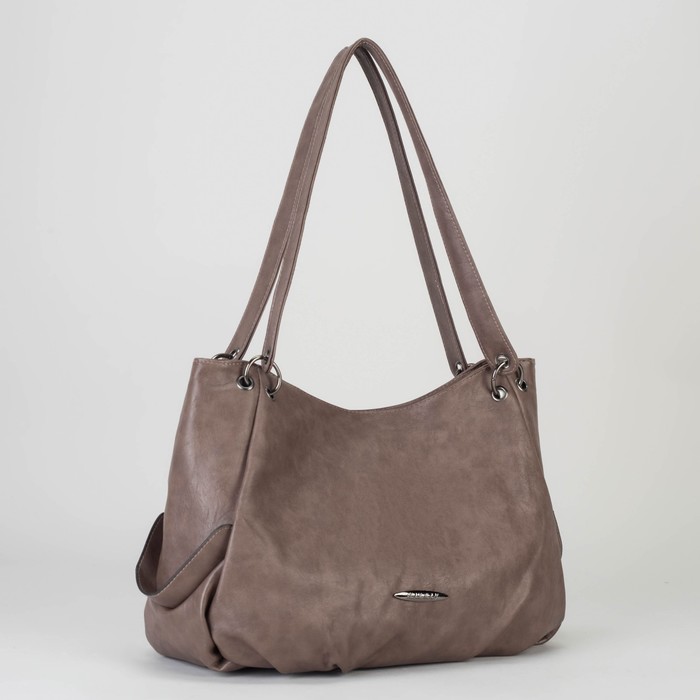 Сумка женская, отдел с перегородкой на молнии, наружный карман, цвет хаки