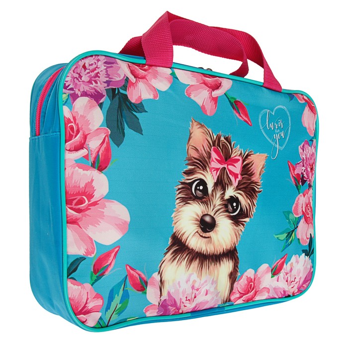 Папка с ручками текстиль А4 70 мм 370*270 Luris "Собачка"