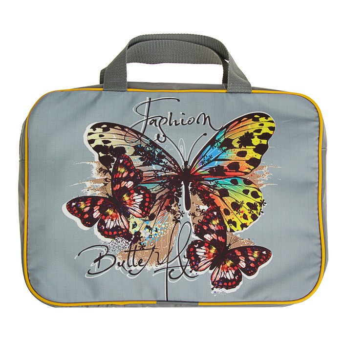 Папка с ручками текстиль А4 70 мм 370*270 Luris "Бабочка"