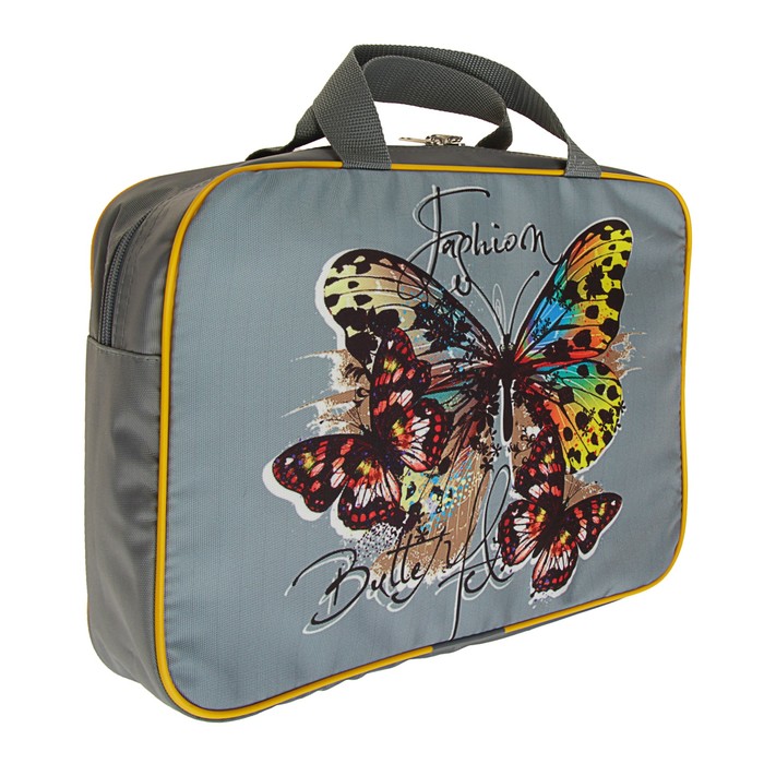 Папка с ручками текстиль А4 70 мм 370*270 Luris "Бабочка"