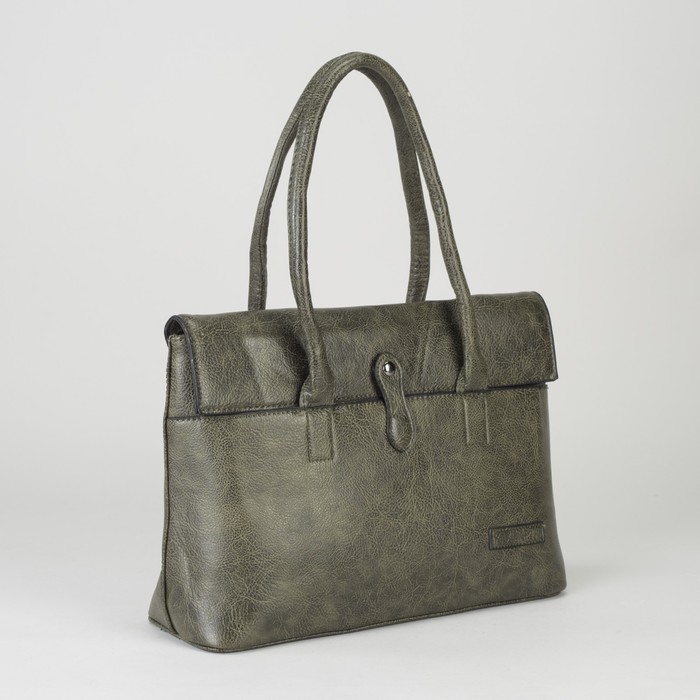 Сумка женская, отдел на молнии, 2 наружных кармана, цвет зелёный