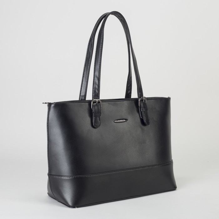 Сумка женская, отдел с перегородкой на молнии, наружный карман, цвет чёрный