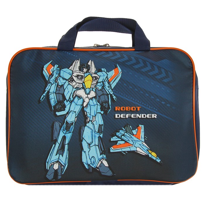 Папка с ручками текстиль А4 70 мм 370*270 Luris "Робот"