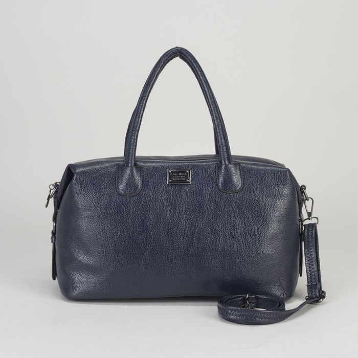 Сумка женская, отдел на молнии, наружный карман, длинный ремень, цвет синий