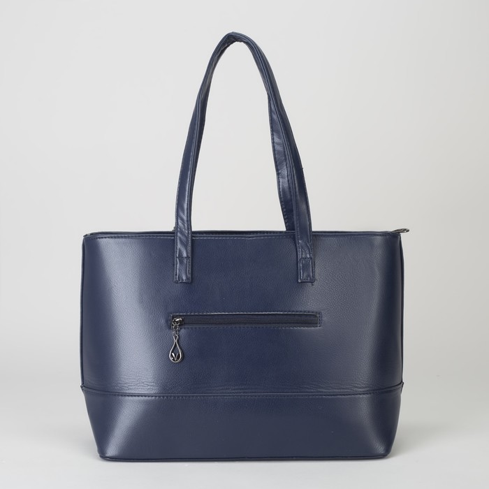 Сумка женская, отдел с перегородкой на молнии, наружный карман, цвет синий