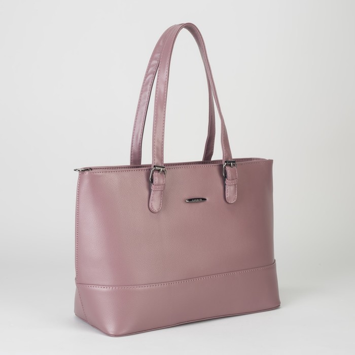 Сумка женская, отдел с перегородкой на молнии, наружный карман, цвет пудровый