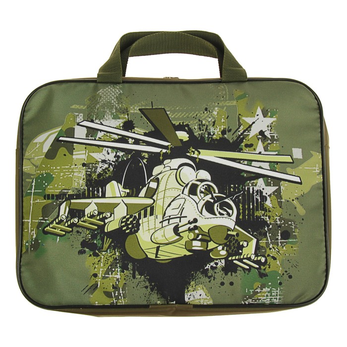 Папка с ручками текстиль А4 70 мм 370*270 Luris "Вертолет"