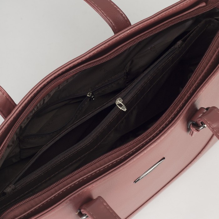 Сумка женская, отдел с перегородкой на молнии, наружный карман, цвет красный