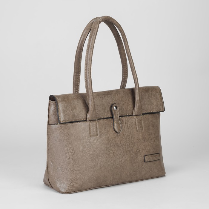 Сумка женская, отдел на молнии, 2 наружных кармана, цвет пудровый