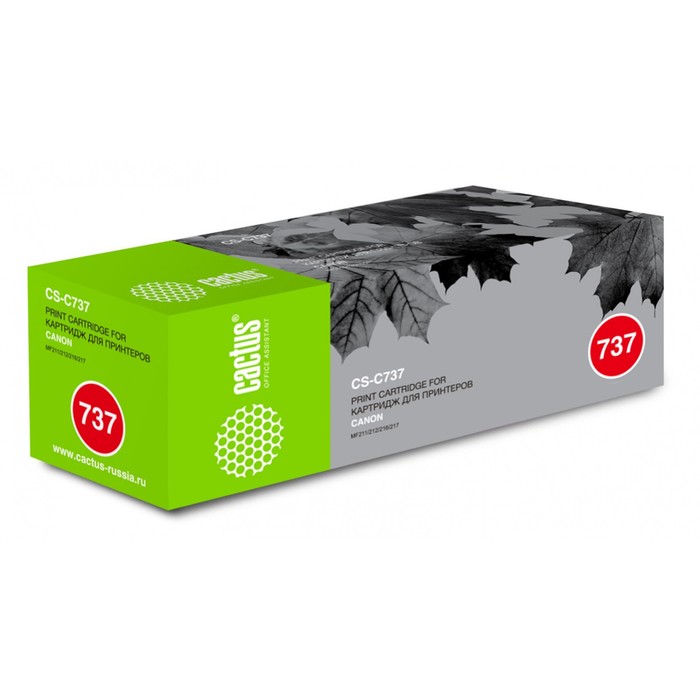 

Картридж Cactus CS-C737 для Canon MF 210/211/212/216/217/220 (2400k), черный