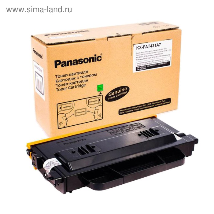 

Тонер Картридж Panasonic KX-FAT431A7 черный для Panasonic KX-MB2230/2270/2510/2540 (6000стр.) 1725