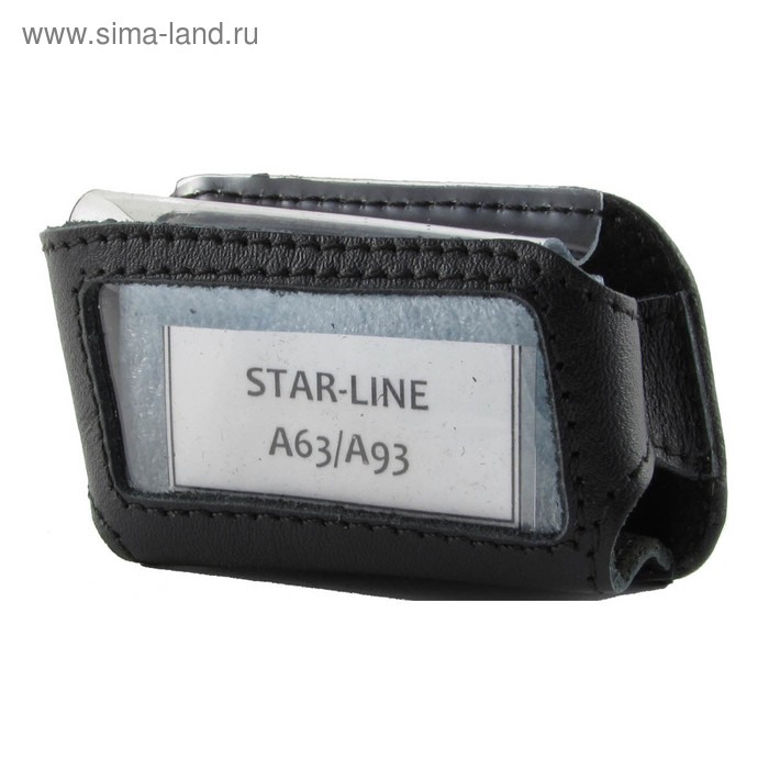 чехол для брелока starline e серия кожа черный Чехол брелка Starline A63/A93, кожа черный