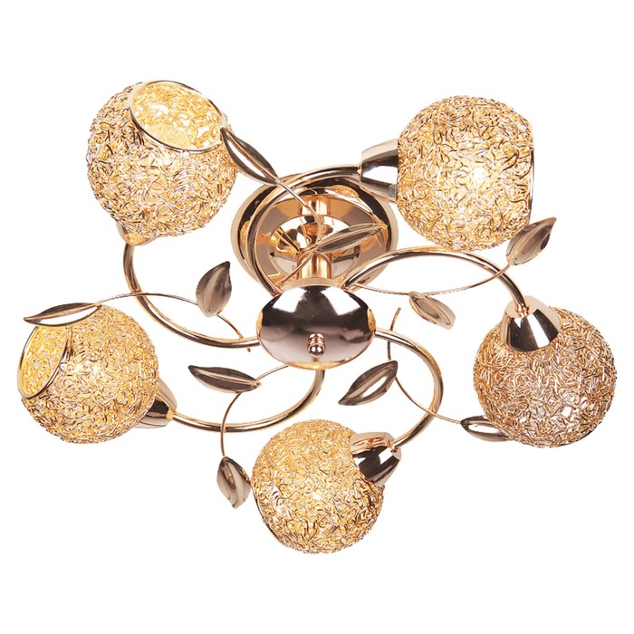 Люстра "Ajur" 5х60Вт E27 золото 52х52х15см.