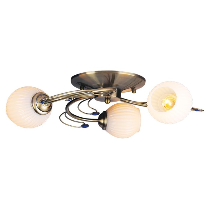 Люстра "Valloni" 3х60W E27 бронза 50х50х16см.