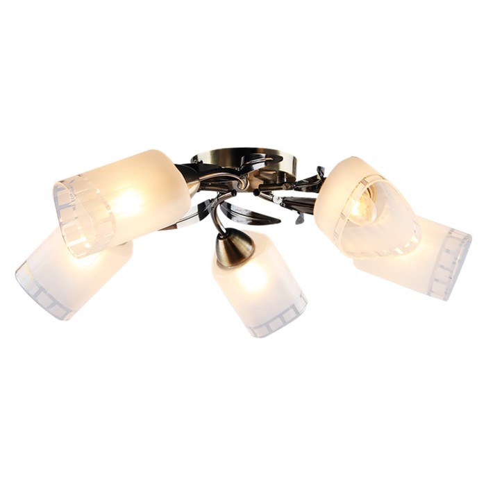 Люстра "Kotika" 5х60W E14 бронза 48х48х16см.