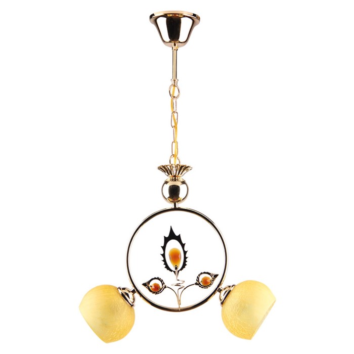 Светильник подвесной  "Salta" 2х60Вт E27 золото 35х76см.