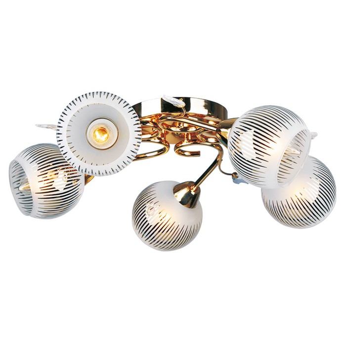 Люстра "Zola" 5х60W E27 золото 54х54х16см.