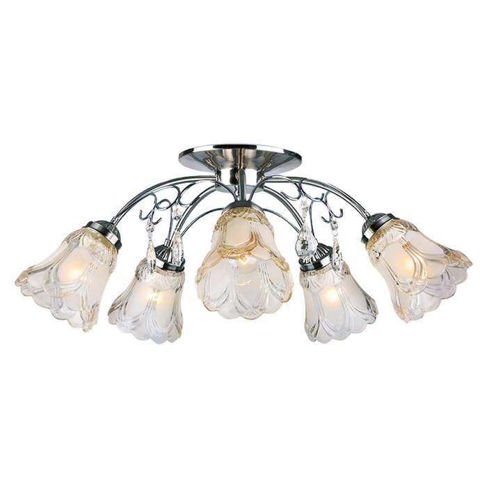 Люстра "Loris" 5х60W E27 хром 64х64х25см.