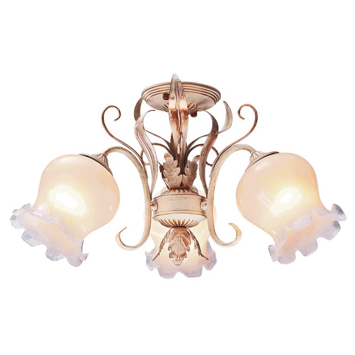 Люстра "Velis" 3x60Вт E27 бежевый-белый 52х52х27,5см.