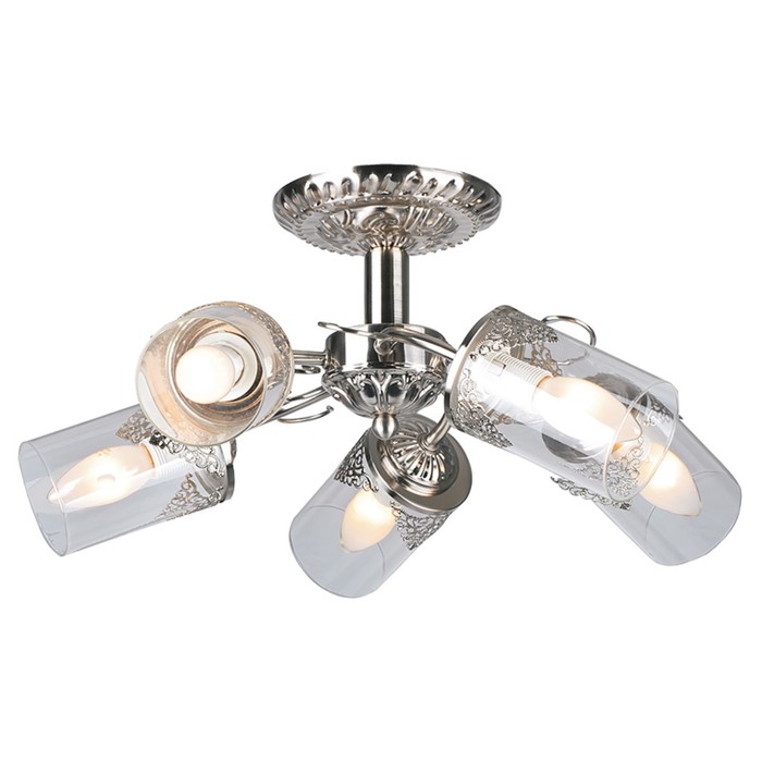 Люстра "SARA" 5х60W E14 хром 52,5х52,5х15см.