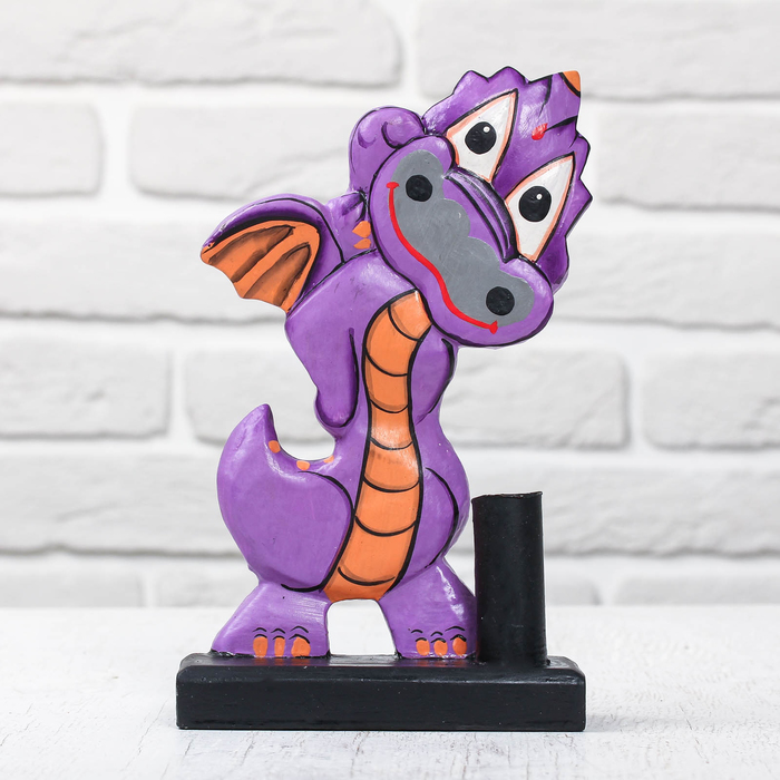 Подставка под ручки и карандаши "Дракон" дерево 17х5,5х18 см