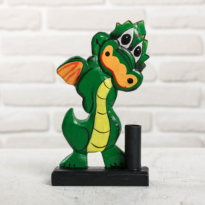 Подставка под ручки и карандаши &quot;Дракон&quot; дерево 17х5,5х18 см