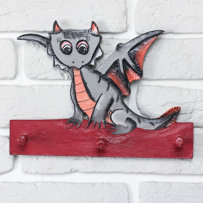 Декоративные крючки "Дракон" дерево 20х5х18,5