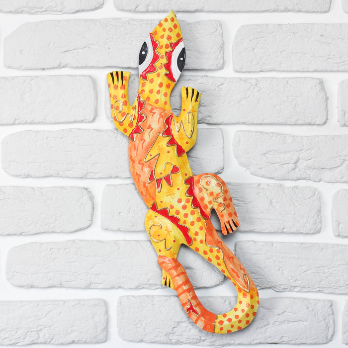 Панно дерево "Геккон" 38х14х1,1 см