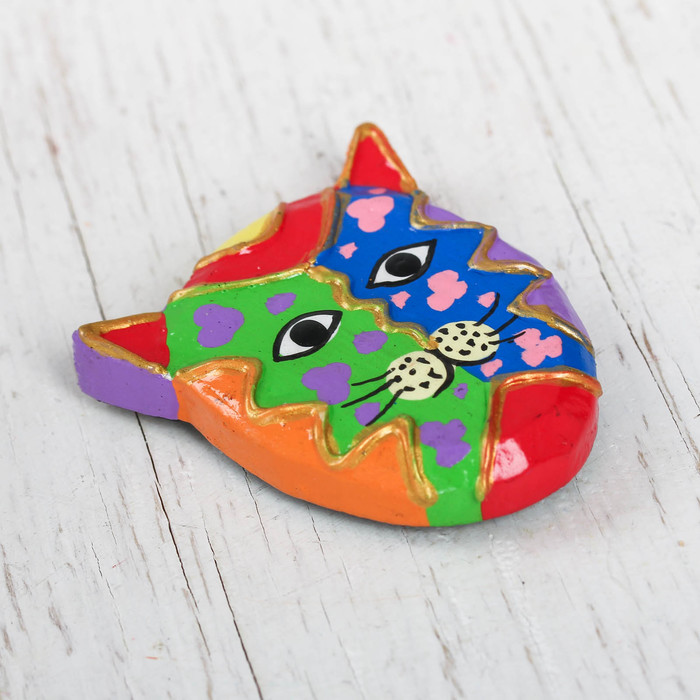 Магнит дерево "Котик" 9х5х1,1 см