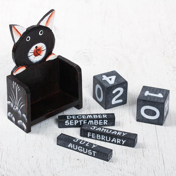 Деревянный календарь "Кошечка"11х6х15 см