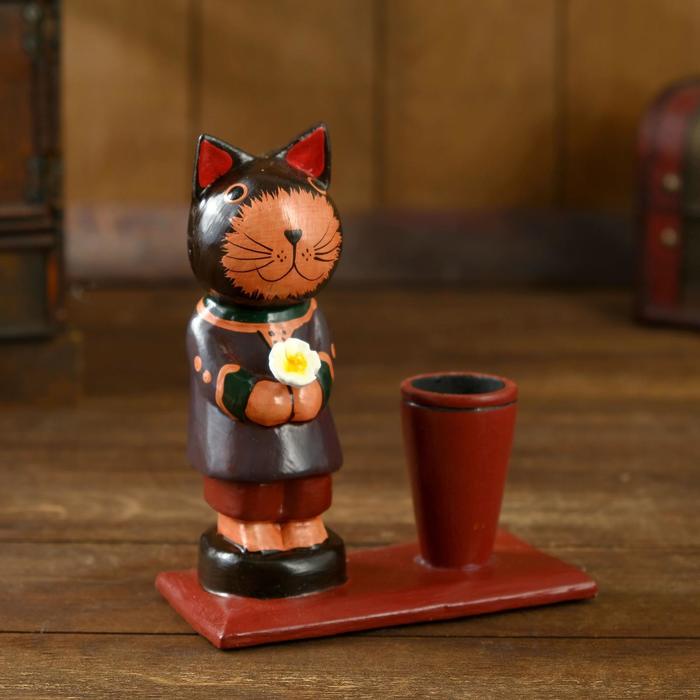 Подставка под ручки и карандаши &quot;Котик&quot; 13,5х7х17 см