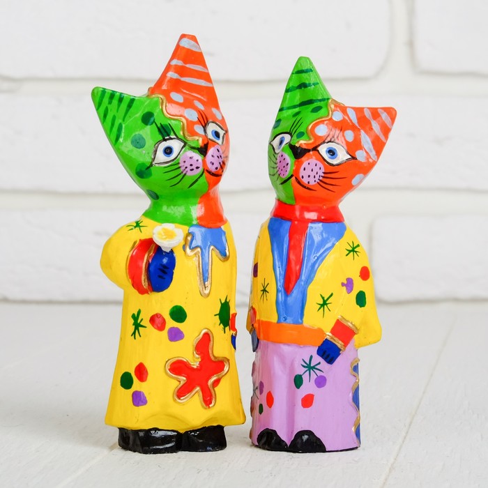 Сувенирный набор дерево "Пара кошек" 8,5х4х14 см