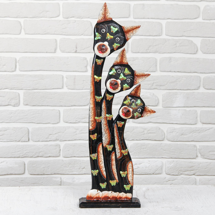 Сувенир дерево "Три кошки" 25х8х65 см