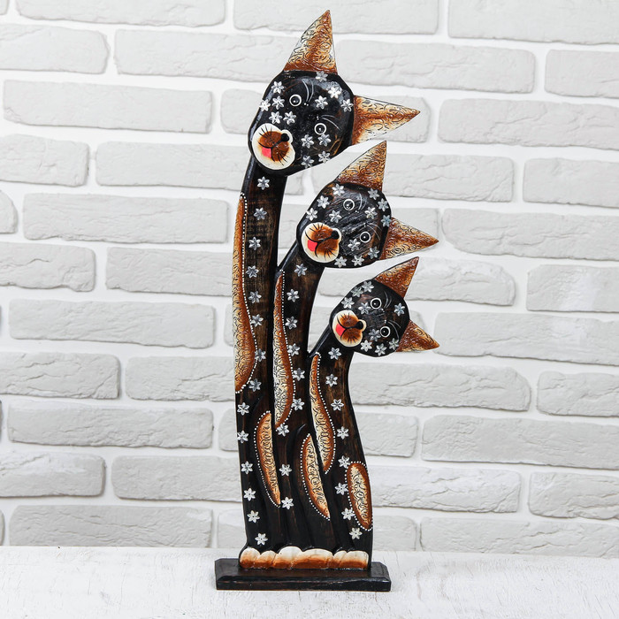 Сувенир дерево "Три кошки" 25х8х65 см