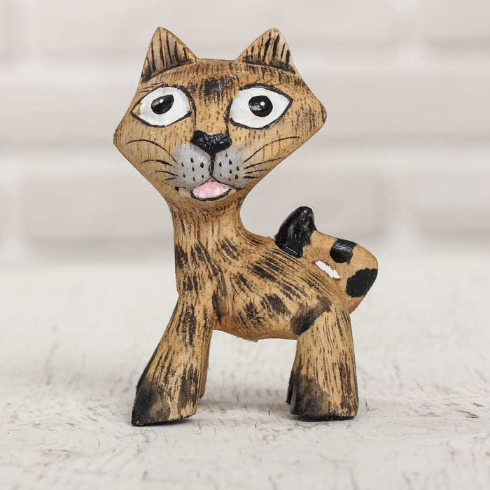 Сувенир дерево "Котёнок" 6х4х9 см