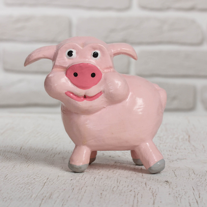 Сувенир дерево "Хрюша" 11х8х10 см