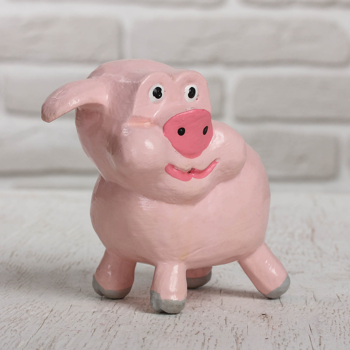 Сувенир дерево "Хрюша" 11х8х10 см